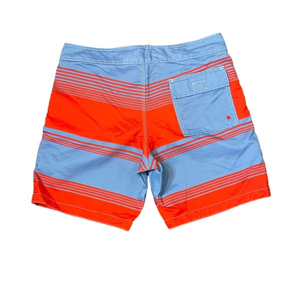 Gap‎ Striped Boardshort Hi-Rise Pockets Hybrid Tie Waist Swim Trunks Men Large - Picture 8 of 8